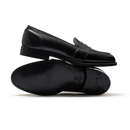 Alden | 6845 Full Strap Penny Loafer Black Shell Cordovan
