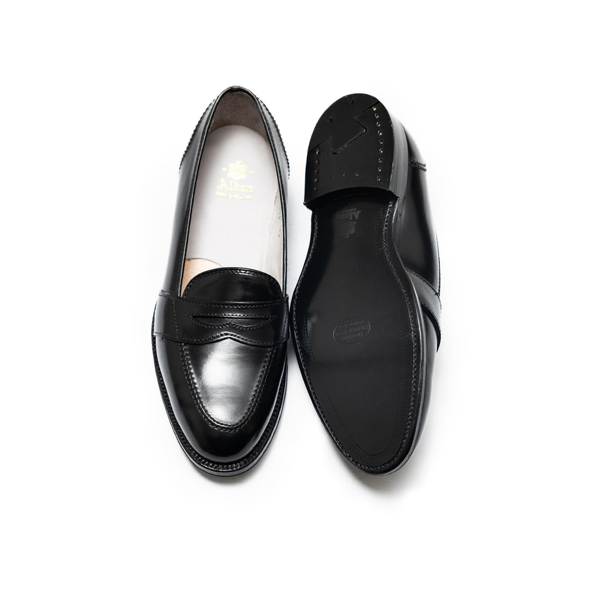 Alden | 6845 Full Strap Penny Loafer Black Shell Cordovan