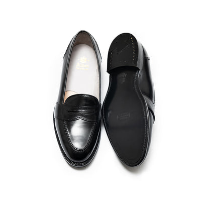 Alden | 6845 Full Strap Penny Loafer Black Shell Cordovan