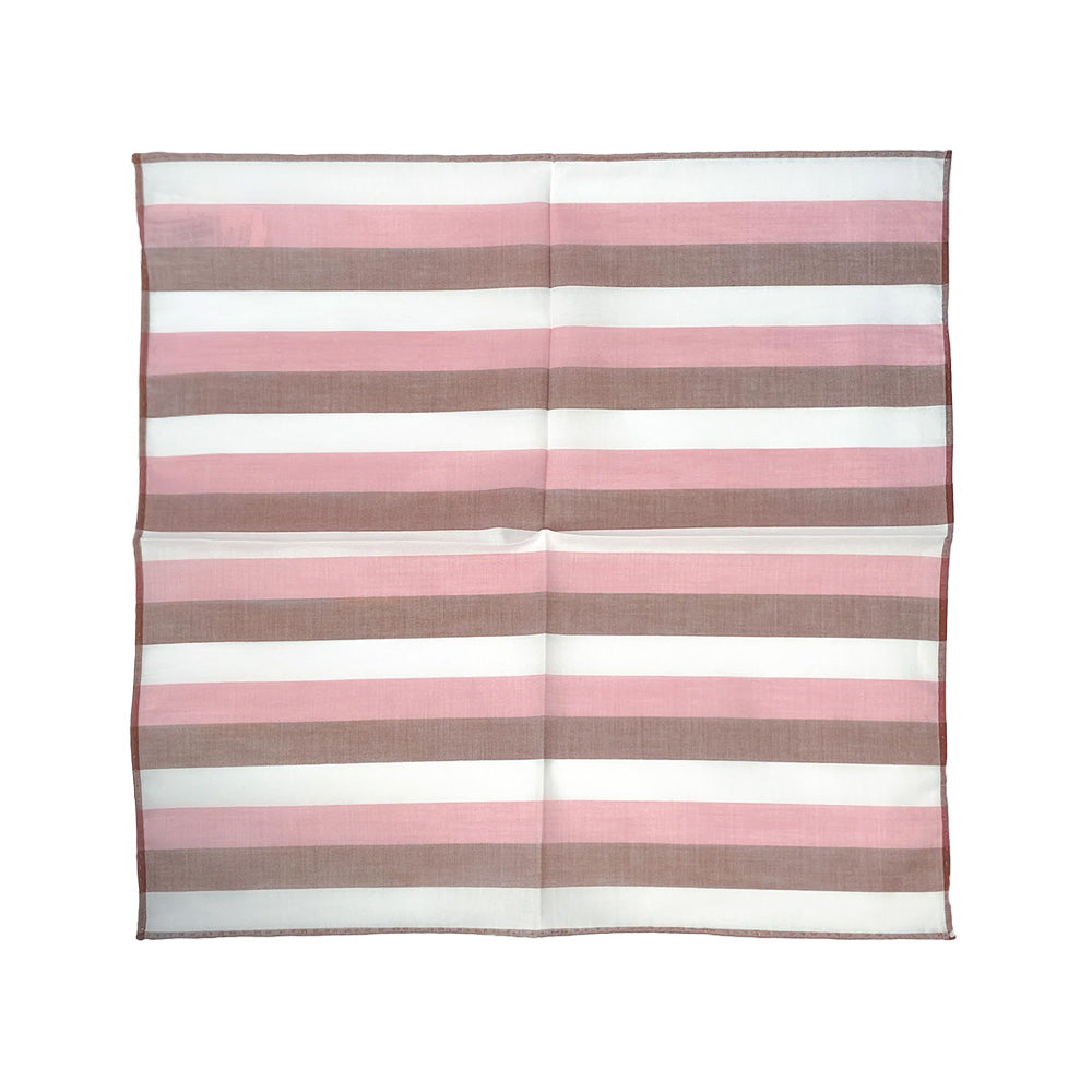 Simonnot Godard | Multi Color Stripe Pocket Square