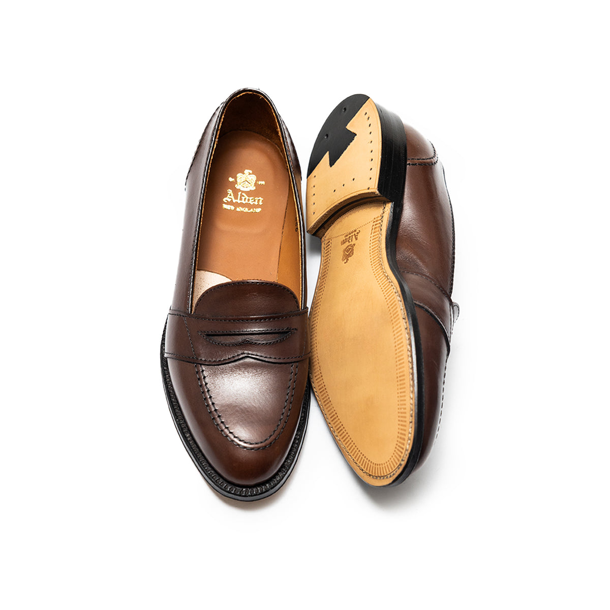 Alden | 686 Full Strap Penny Loafer Dark Brown Calf