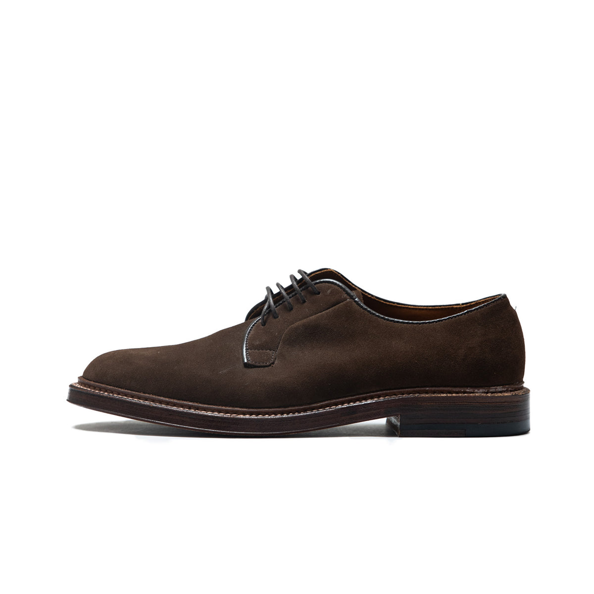 Alden | 9503 Plain Toe Blucher Dark Brown Suede