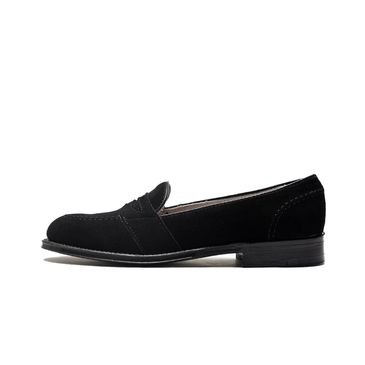 Alden | 6839 Full Strap Penny Loafer Black Suede