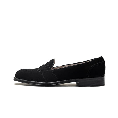 Alden | 6839 Full Strap Penny Loafer Black Suede
