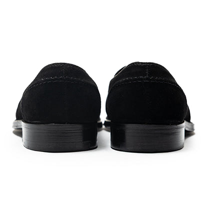 Alden | 6839 Full Strap Penny Loafer Black Suede