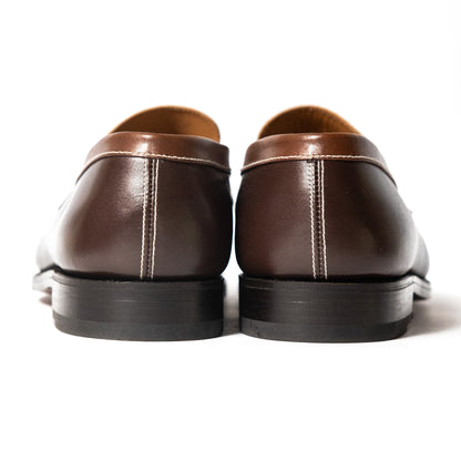 J.M.Weston | 180 Loafer Dark Brown/Tan/Porcelain Box Calf