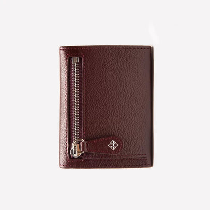 Ettinger | Capra Three Fold Mini Wallet W/Zip Burgundy