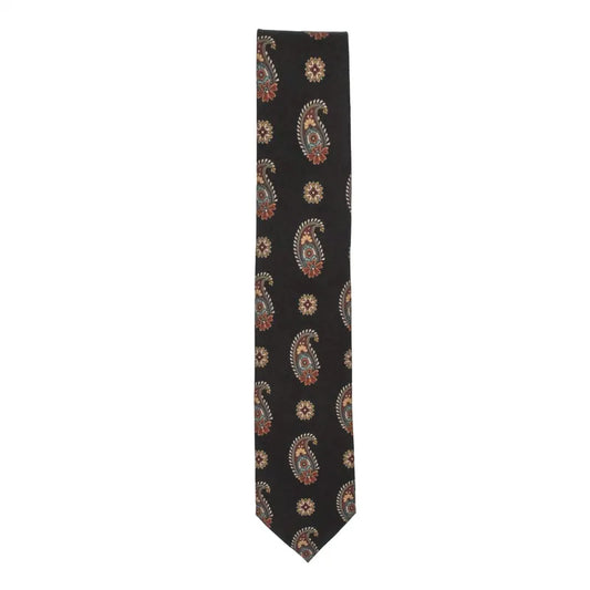 Holliday & Brown | Modern Paisley Tie Black 31496 1