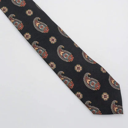 Holliday & Brown | Modern Paisley Tie Black 31496 1