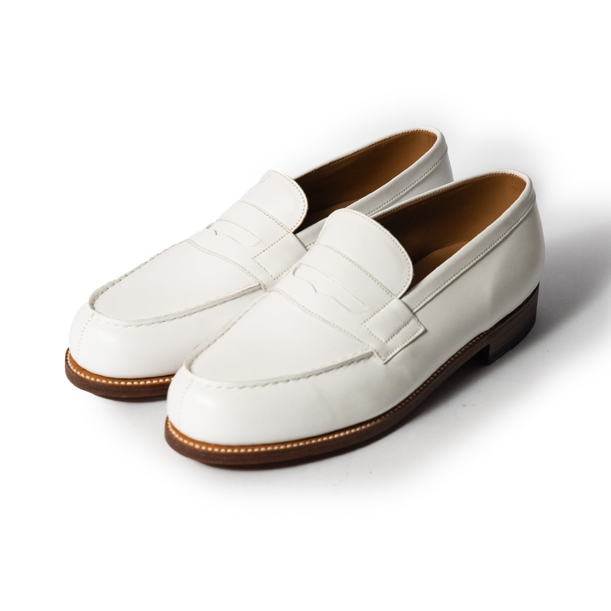 J.M.Weston | 180 Loafer White Soft Calfskin