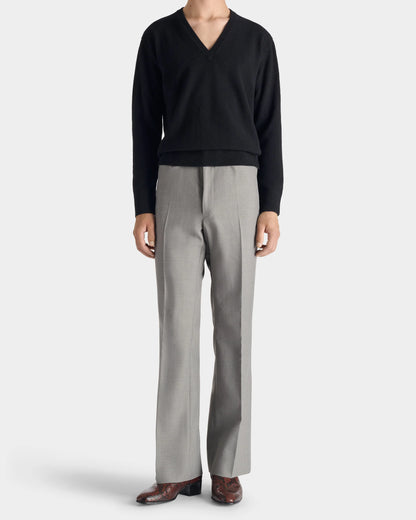 Husbands Paris | V-Neck Sweater In Superfine Lambswool Black