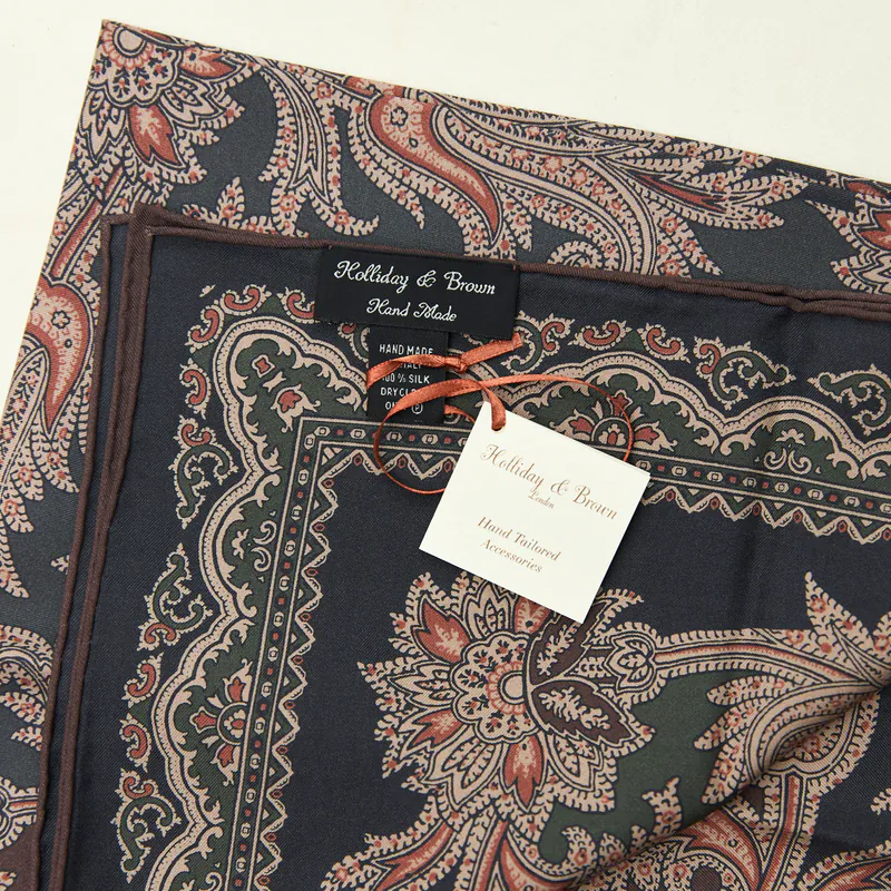 Holliday & Brown | Silk Neckerchief Paisley Multi-Color 41927 1