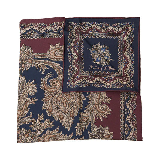 Holliday & Brown | Silk Neckerchief Paisley Multi-Color 41927 2