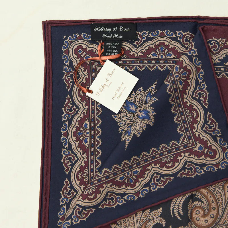 Holliday & Brown | Silk Neckerchief Paisley Multi-Color 41927 2