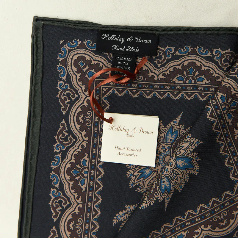 Holliday & Brown | Silk Neckerchief Paisley Multi-Color 41927 5