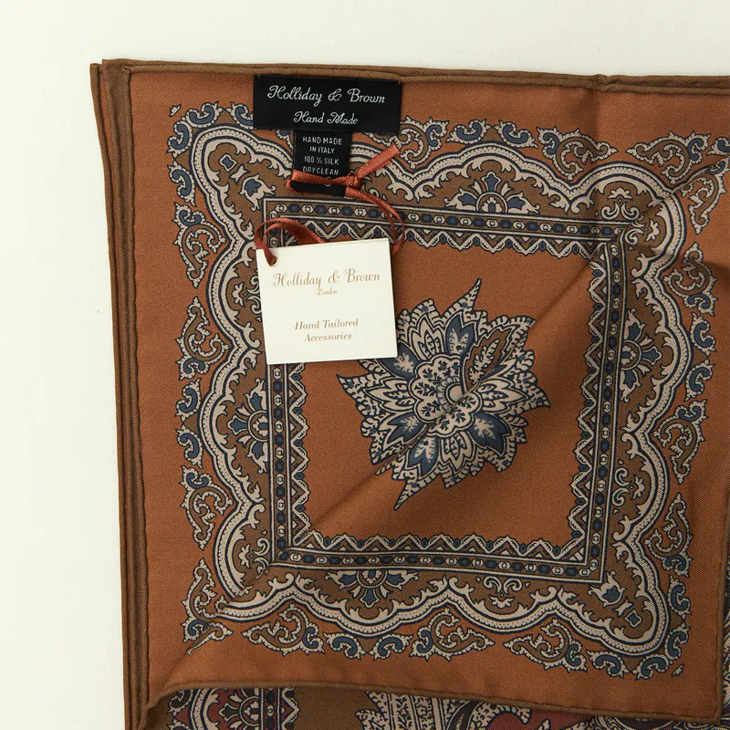 Holliday & Brown | Silk Neckerchief Paisley Multi-Color 41927 6