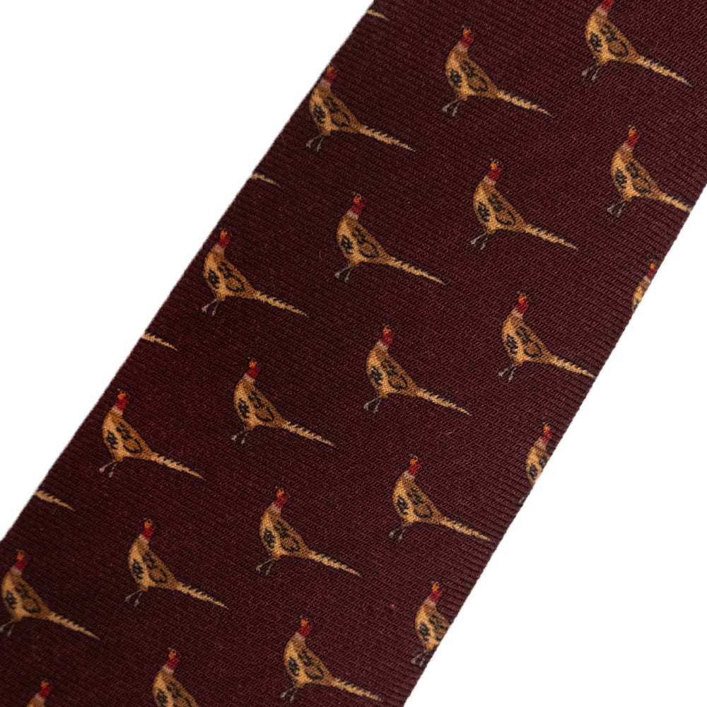 Holliday & Brown | Pheasant Twill Tie Burgundy 43950 4