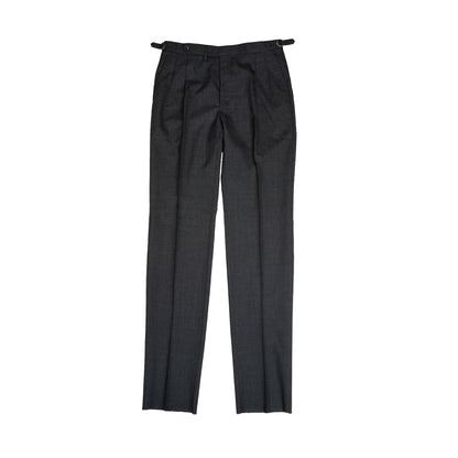 Echizenya | Charcoal Pleated Tropical Wool Trousers