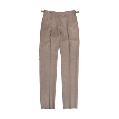 Echizenya | Oatmeal Pleated Tropical Wool Trousers