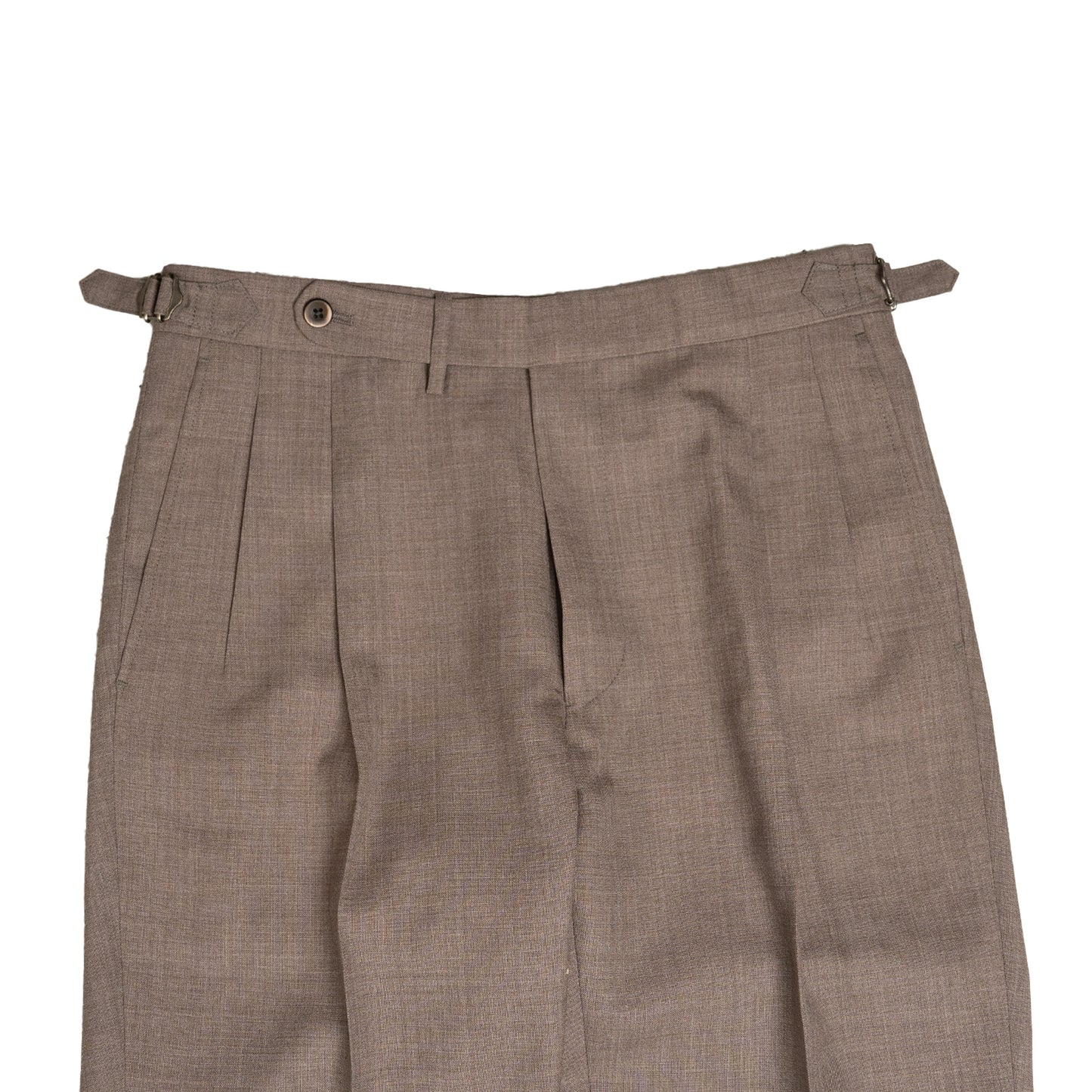 Echizenya | Oatmeal Pleated Tropical Wool Trousers