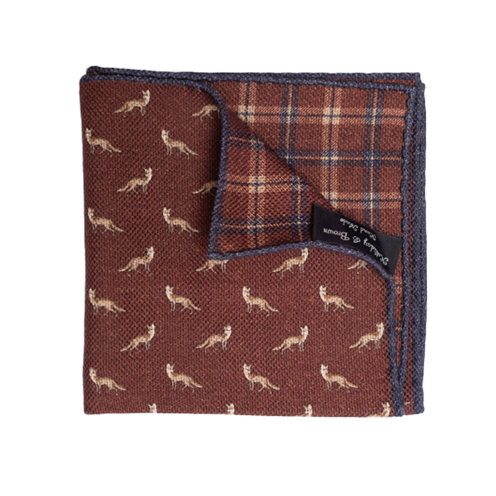Holliday & Brown | Burgundy Fox Pocket Square 55344 5