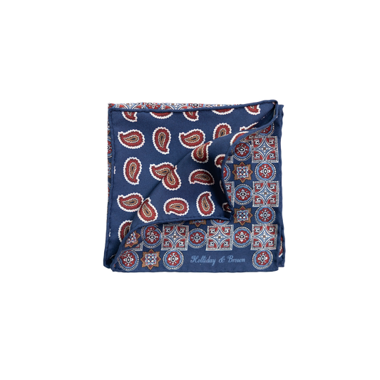 Holliday & Brown | Medallion Foulard Pocket Square 58187 2