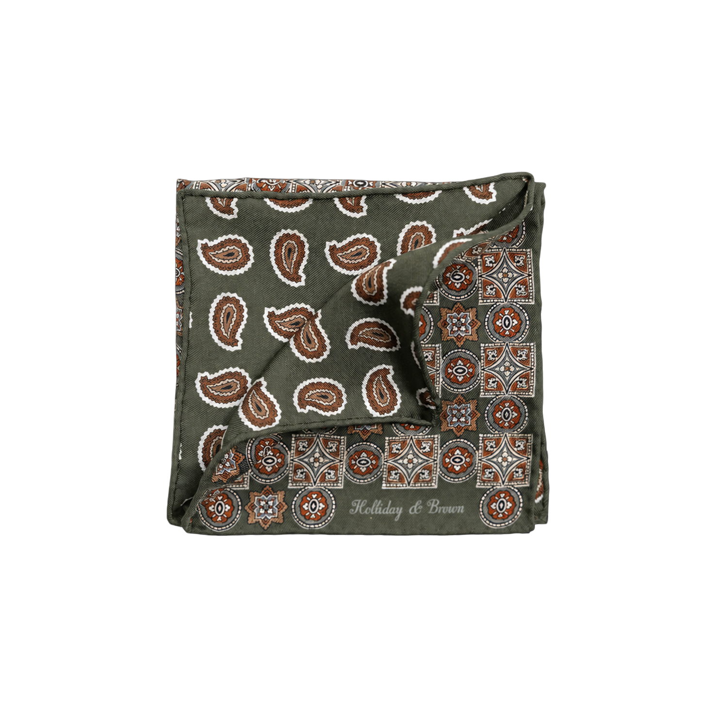 Holliday &amp; Brown | Silk Plain White Pocket Square UNI011