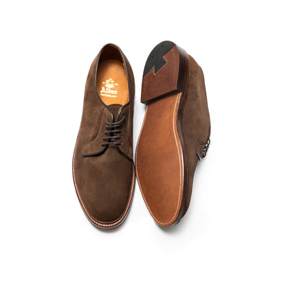 Alden | 9503 Plain Toe Blucher Dark Brown Suede