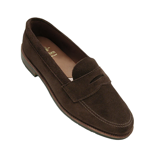 Alden | 6224L Unlined Penny Loafer Dark Brown Suede