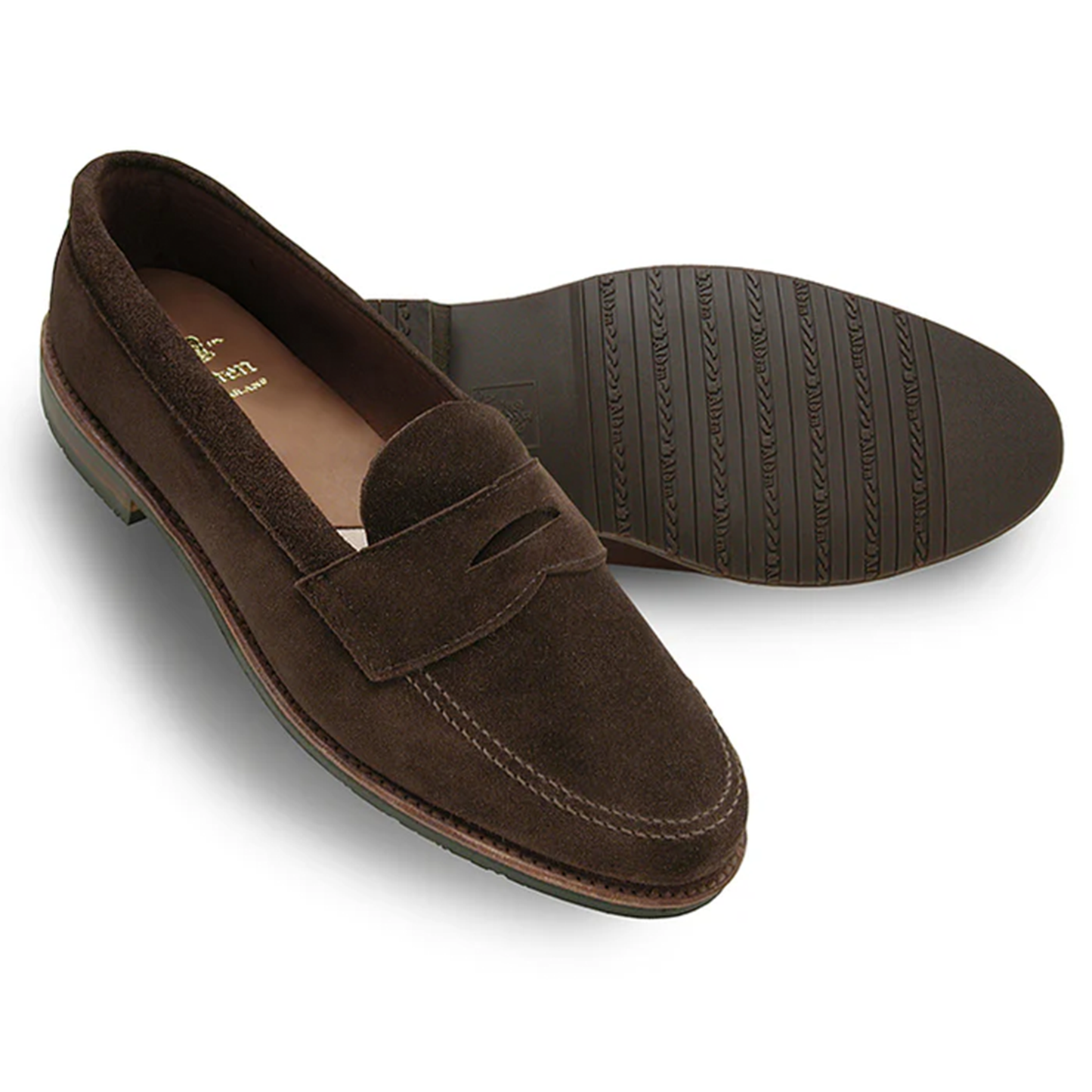 Alden | 6224L Unlined Penny Loafer Dark Brown Suede