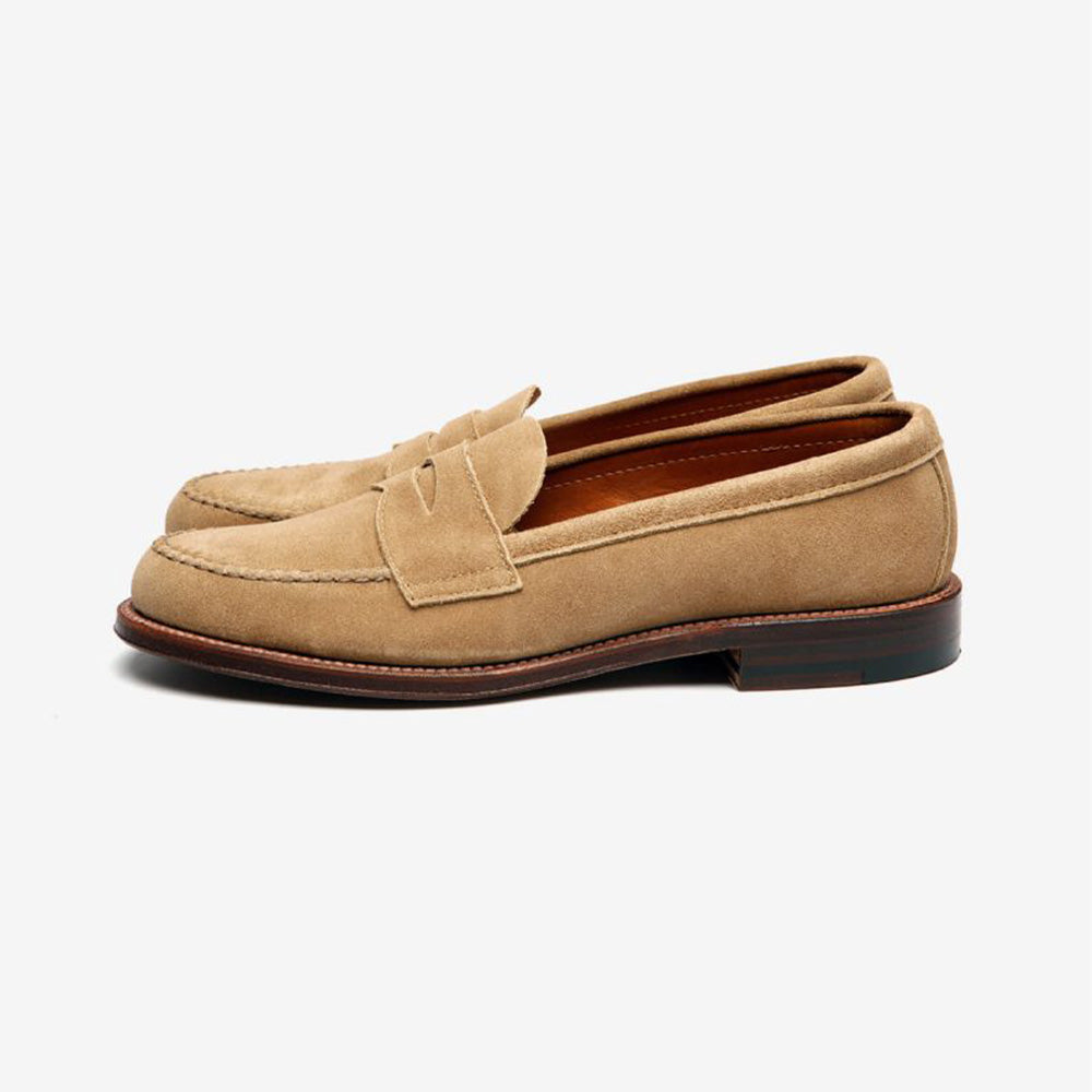 Alden | 6244F Unlined LHS Penny Loafer Light Tan Suede