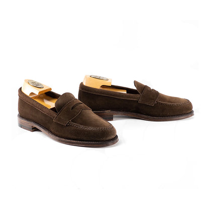 Alden | 6245F Unlined LHS Penny Loafer Dark Brown Suede