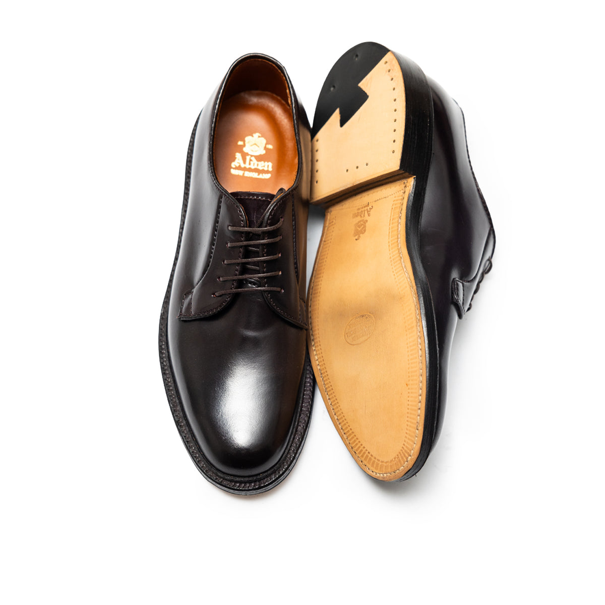 Alden | 990 Plain Toe Blucher Color 8 Shell Cordovan