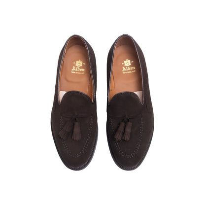 Alden | 666 Tassel Loafer Mocha Kid Suede