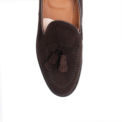 Alden | 666 Tassel Loafer Mocha Kid Suede