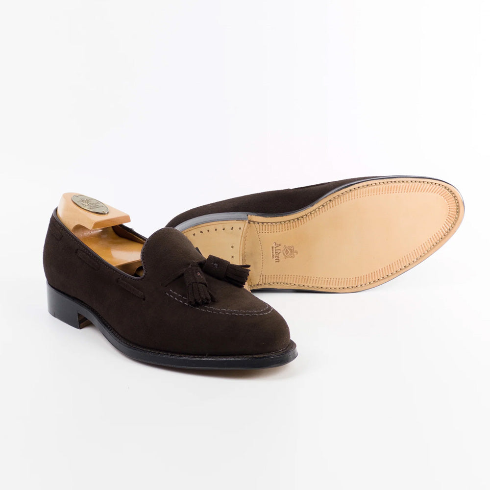 Alden | 666 Tassel Loafer Mocha Kid Suede