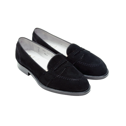 Alden | 6839 Full Strap Penny Loafer Black Suede