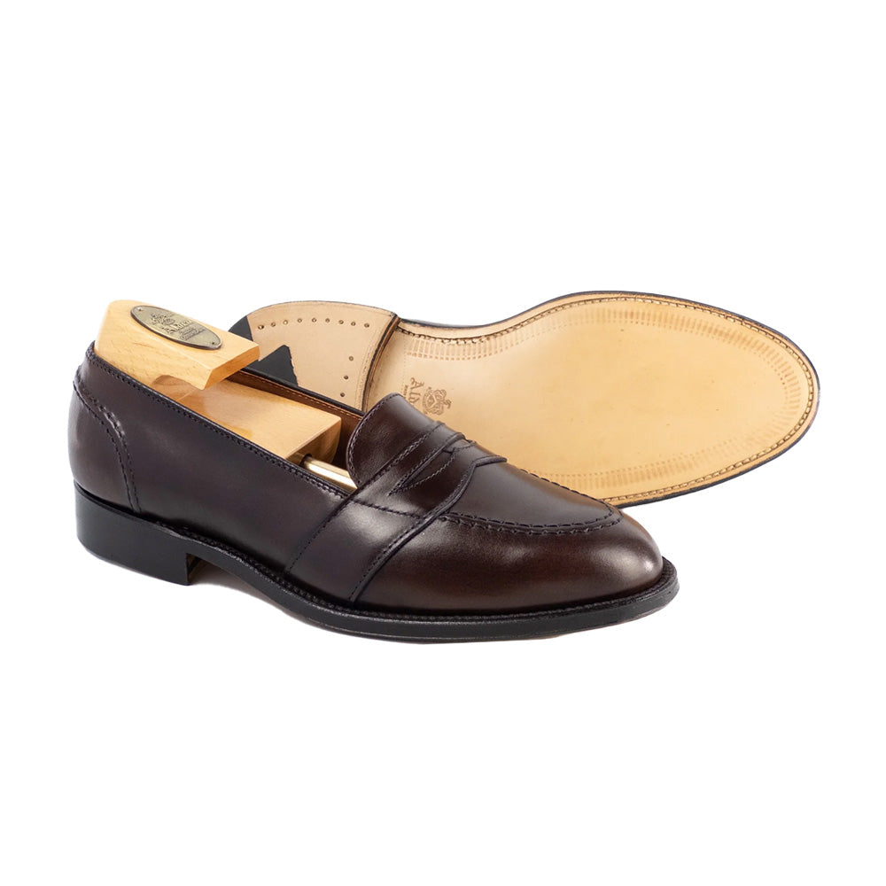 Alden | 686 Full Strap Penny Loafer Dark Brown Calf