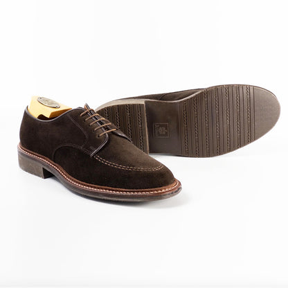 Alden | 704L Mocc Toe Blucher Dark Brown Suede