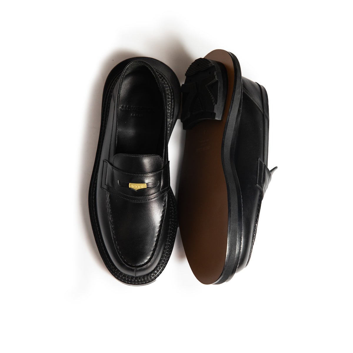 J.M.Weston | Sacai Mule Loafer Black Soft Calf