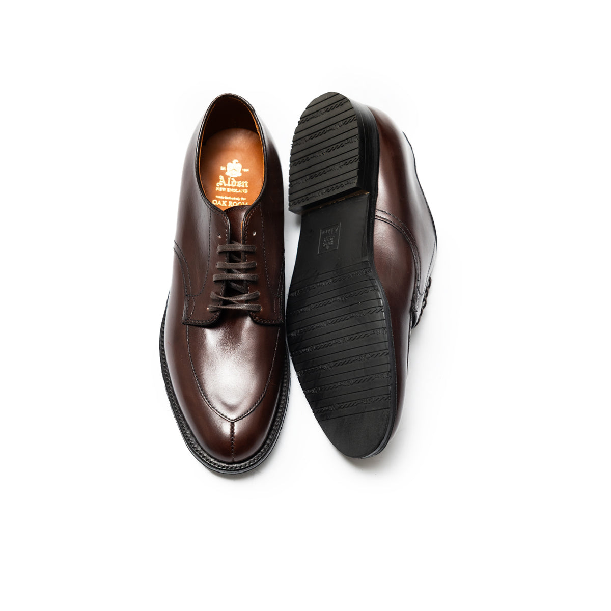 Alden | A1615L OAK ROOM Limited V-tip Blucher Dark Brown Calf