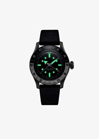 Serica | Ref. 8315-1 GMT Travel Chronometer Enamel Black