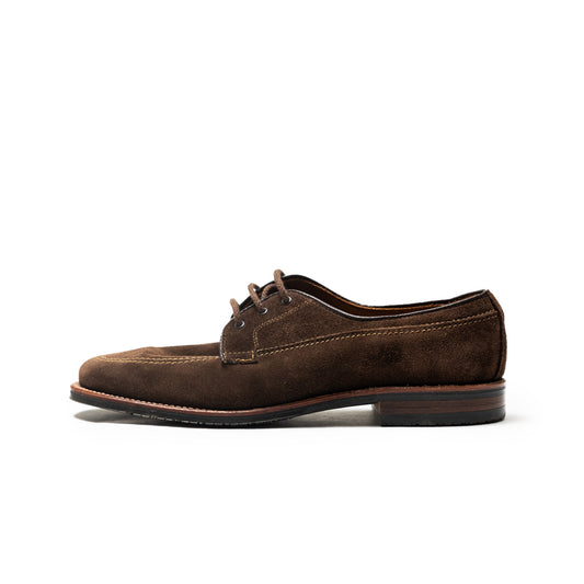 Alden | 731L Unlined Mocc Toe Blucher Dark Brown Suede