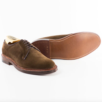 Alden | 9503 Plain Toe Blucher Dark Brown Suede