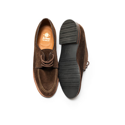 Alden | 731L Unlined Mocc Toe Blucher Dark Brown Suede