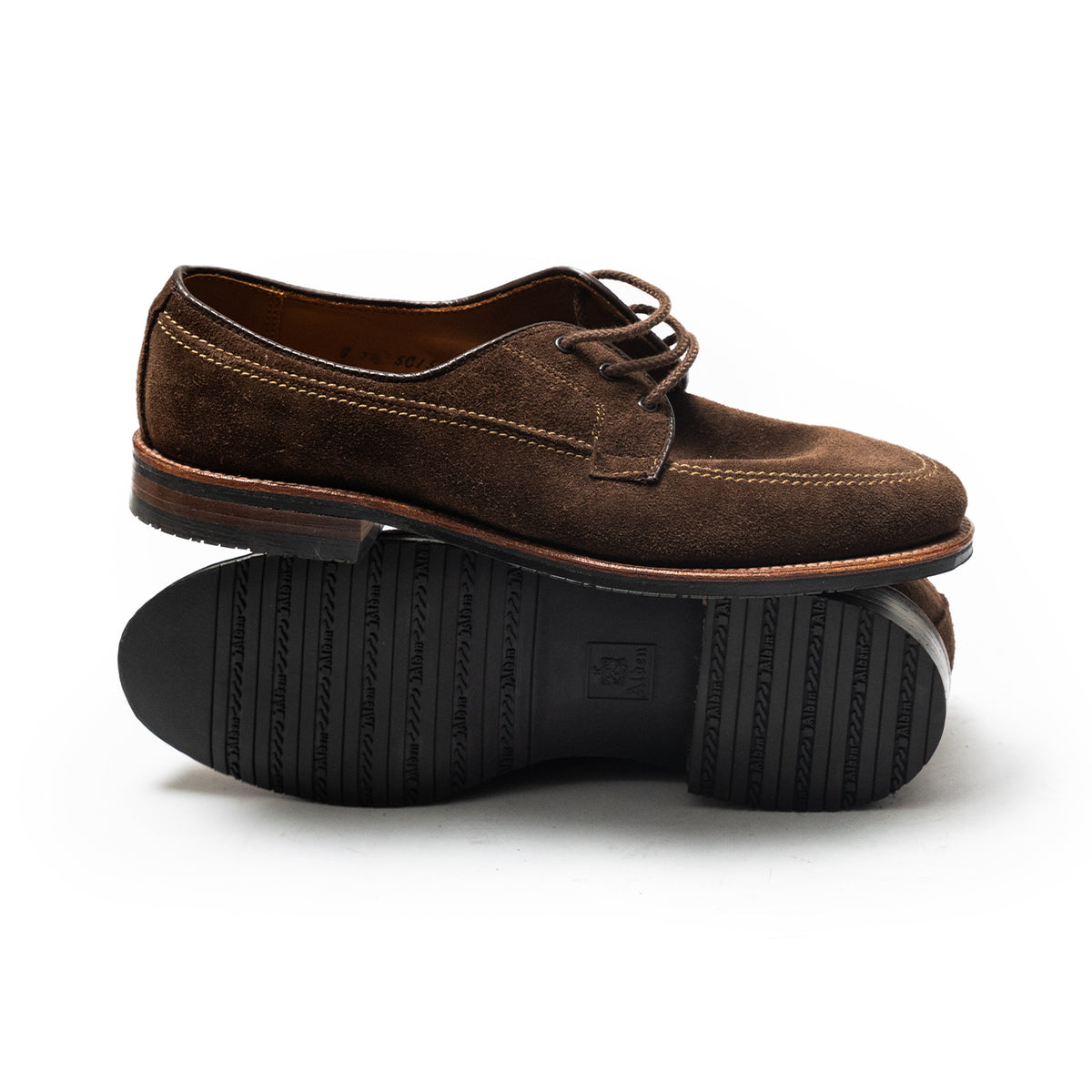 Alden | 731L Unlined Mocc Toe Blucher Dark Brown Suede
