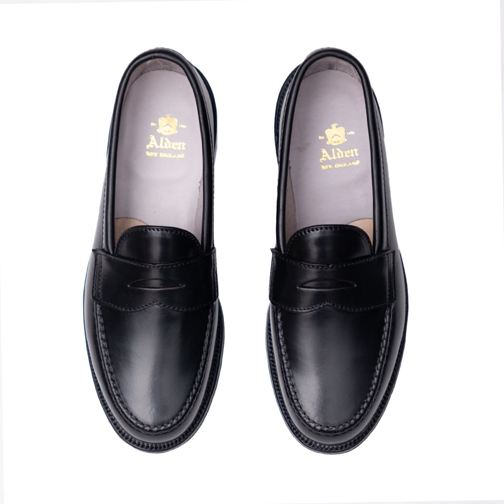 Alden | 987 LHS Penny Loafer Black Shell Cordovan
