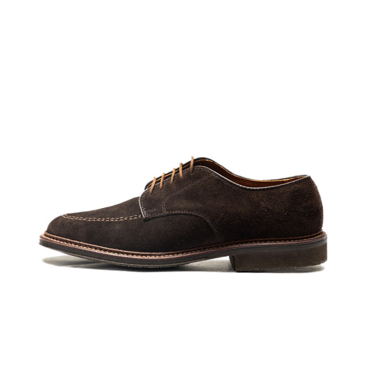 Alden | 704L Mocc Toe Blucher Dark Brown Suede