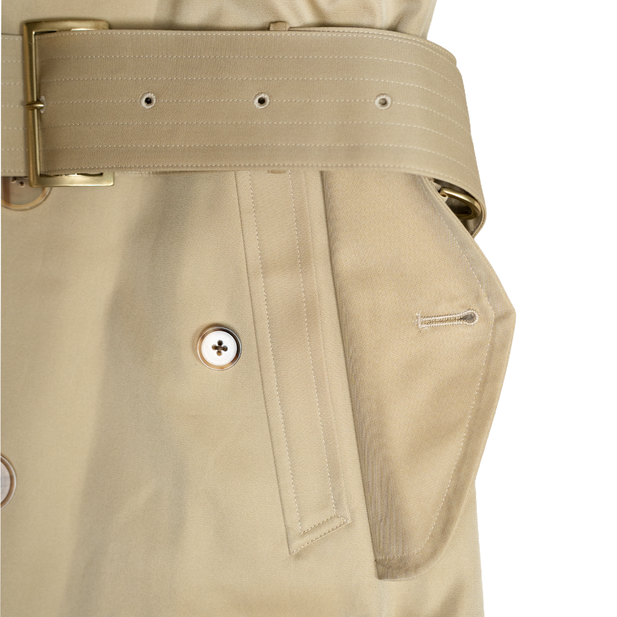 Coherence | AL II Gabardine Trench Coat Beige