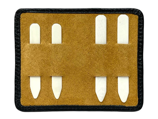 Abbeyhorn | Bone Collar Stays with Black Leather Pouch